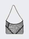 Givenchy Voyou Party Bag In Black Satin With Rhinestones In Black