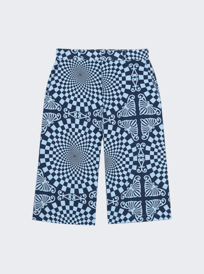 Bluemarble Folk Checkerboard Print Shorts In Blue