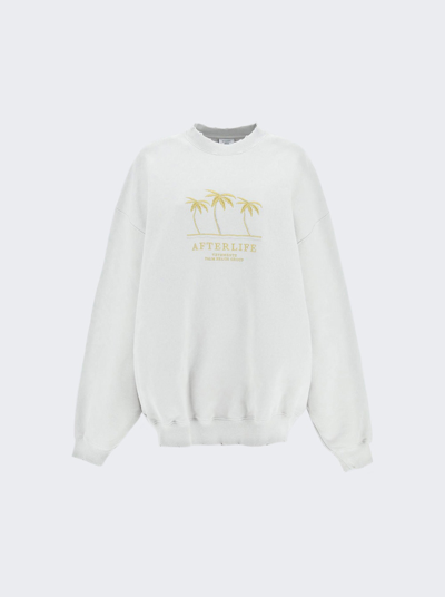 Vetements Embroidered Afterlife Sweatshirt In White