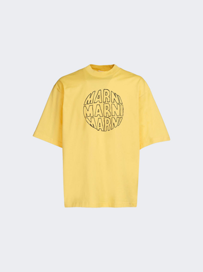 Marni T-shirt In Maize Yellow