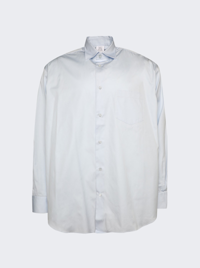 Vetements Logo Long Sleeve Shirt In White