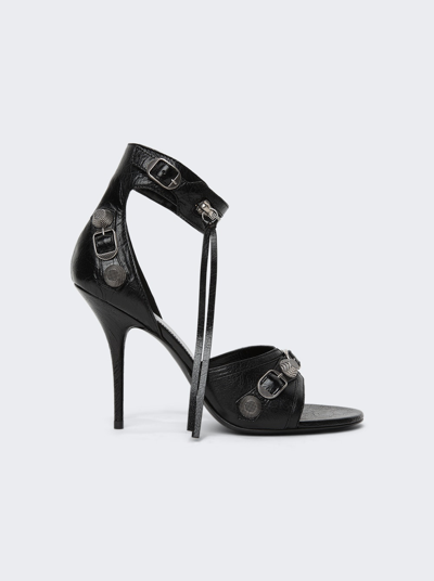 Balenciaga Cagole High Heel Sandals In Black