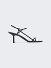 The Row Bare Mid-heel Leather Slingback Sandals In Black