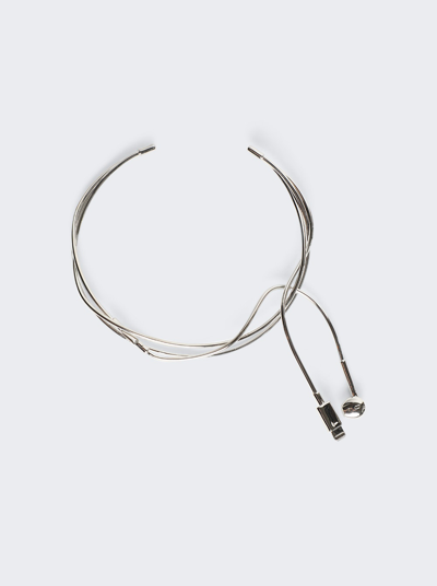 Coperni Headphone Necklace In Silver