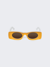 Loewe X Paula's Ibiza Original Square-frame Sunglasses In Shiny Yellow And Brown