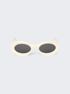 Loewe Paula's Ibiza Round-frame Sunglasses In Ivory And Smoke