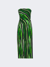 PROENZA SCHOULER PAINTED STRIPE STRAPLESS DRESS