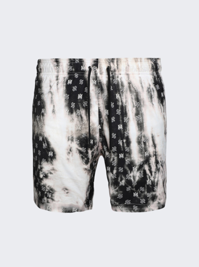 Amiri Black Bleached M.a. Paisley Shorts