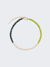VEERT THE CHUNK MULTI GREEN FRESHWATER PEARL NECKLACE