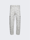 Givenchy White & Gray Destroyed Denim Cargo Pants In White