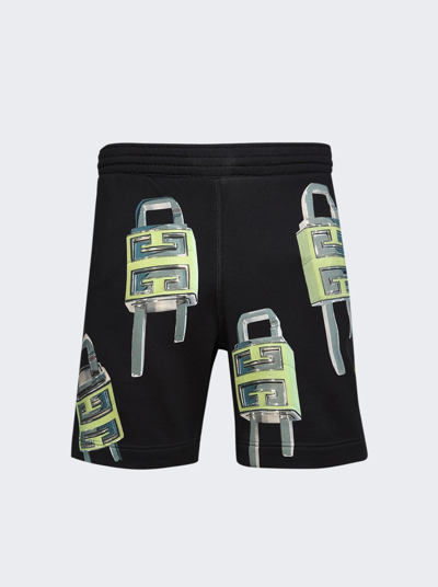 Givenchy 4g Padlock-print Bermuda Shorts In Black