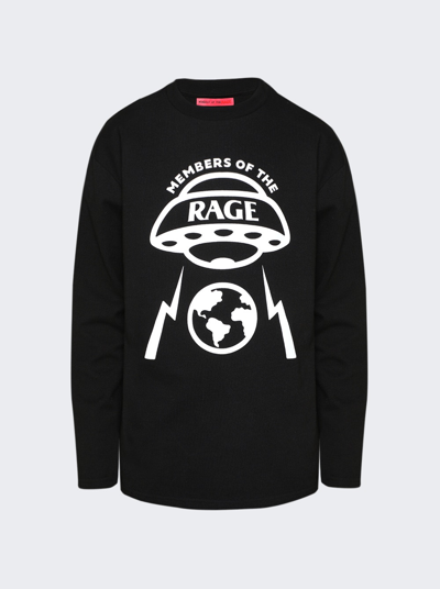 Members Of The Rage Mens Black Brand-print Crewneck Cotton-jersey T-shirt
