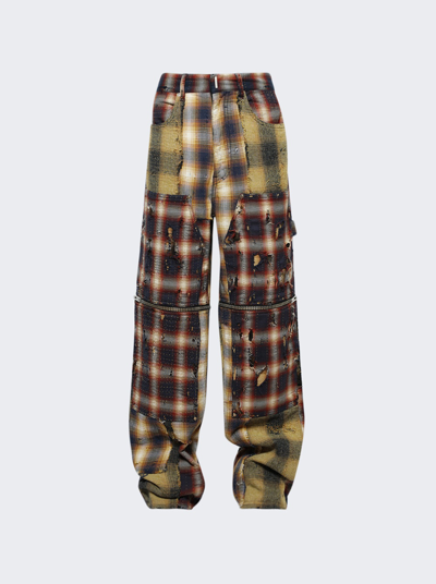 Givenchy Zip Off Carpenter Denim Trousers In Multicolor