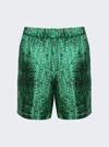 Givenchy Formal Elastic Shorts In Green