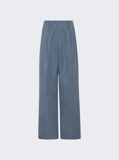 The Row Gaugin Cotton And Ramie Pants In Anchor Blue