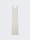 The Row Toman Jersey Midi Dress In White