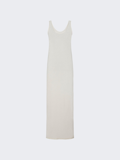 The Row Toman Jersey Midi Dress In White