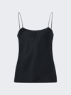 The Row Biggins Silk-strap Crepe Camisole In Black