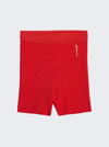Jacquemus Le Short Pralu Ribbed-knit Shorts In Dark Red