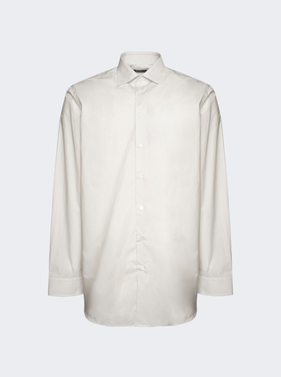 Raf Simons X Philippe Vandenberg Big Fit Shirt With Grand Amour Print In Pearl