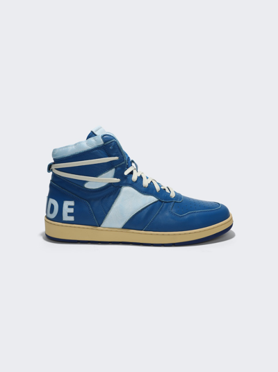 Rhude Man Sneakers Blue Size 9 Leather