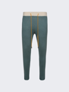 Rhude Knit Track Pants In Ivory And Sage