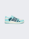 Amiri Skeleton Leather Sneakers In Slate Blue