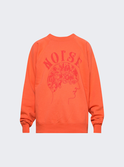 Saint Michael Noise Crewneck Sweatshirt In Orange