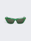 Bottega Veneta Women's Cat Eye Sunglasses In Green