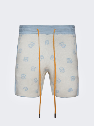 Rhude Banco Knit Shorts In White