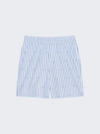 Givenchy Logo-print Striped Cotton Shorts In Baby Blue