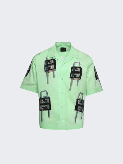 Givenchy Short Sleeve Boxy Fit Shirt In Green