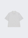Givenchy Short Sleeve Boxy Fit Shirt In Grey