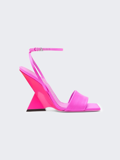 Attico Cheope 100mm Square-toe Sandals In Pink