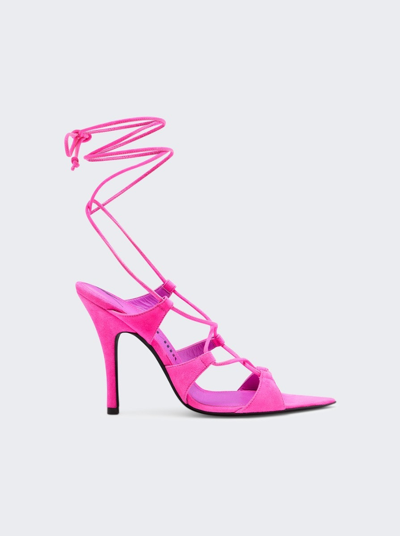 Attico Renee Sandal 105mm In Fluorescent Pink