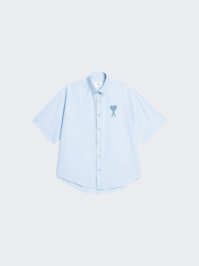 Ami Alexandre Mattiussi Ami De Coeur Shirt In Sky Blue