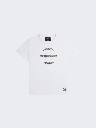 Fred Perry X Raf Simons Printed Slim T-shirt In White