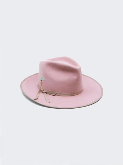 Nick Fouquet Quantum Parasol Felt Hat In Rose