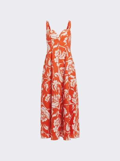 Mara Hoffman Perdita Dress In Poppy And White