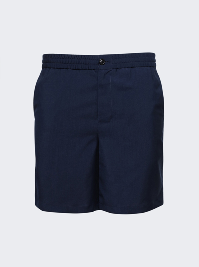 Ami Alexandre Mattiussi Elasticated Waist Shorts Blue For Men In Nautic Blue