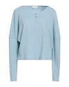American Vintage Woman Sweater Sky Blue Size Xs/s Cotton