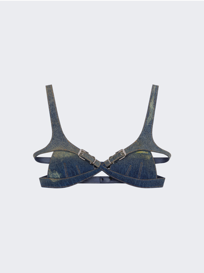 Givenchy Crossed Front Bra In Military Blue