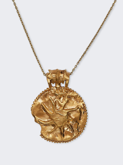Alighieri The Sun Salutations Medallion In Gold