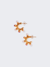 Alighieri The Noctural Desire Pearl Garnet Earrings In 24k Gold Plated