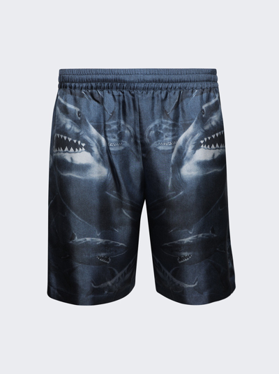 Burberry Casual Shorts In Blue