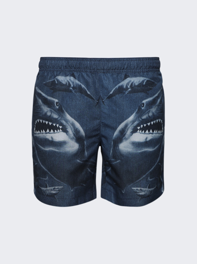 Burberry Swim Shorts In Blue