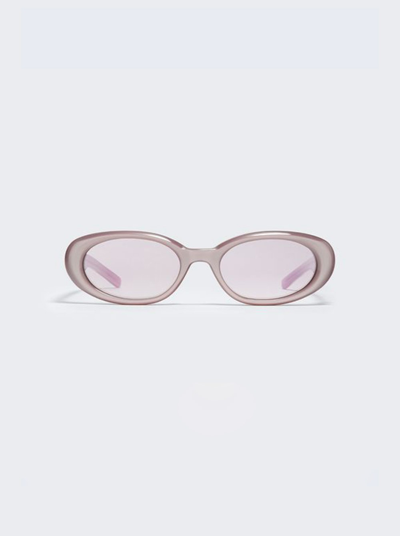 Gentle Monster Oval-frame Sunglasses In White