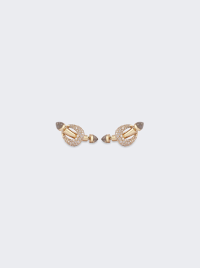 Ananya Chakra Diamond Ear Studs In 18k Yellow Gold