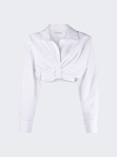 Alexander Wang T White Gathered Shirt In Bright White