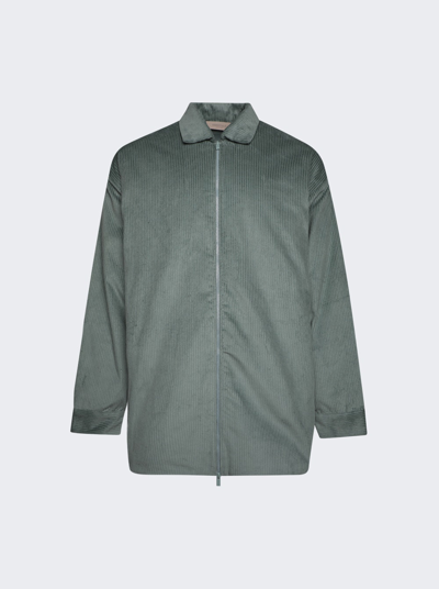 Essentials Shirt Jacket In Sycamore Green
